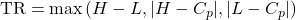 \text{TR} = \max\left( H - L, |H - C_p|, |L - C_p| \right)
