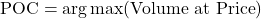 \text{POC} = \arg\max(\text{Volume at Price})