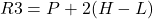 R3 = P + 2(H - L)